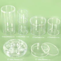Boîte de rangement pour bonbons durs transparente de l'usine YUZMEI, boîte cadeau pour mariage, boîte à bonbons en plastique, boîte à gâteau, boîte ronde en acrylique avec couvercle