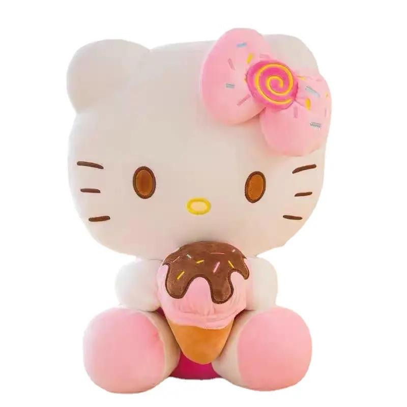 ZD Ice Cream Kt Cat Doll Hi Kitty peluche natale bianco the Kitty peluche Kt Cats pasqua Kitty bambola di pezza gatto bianco