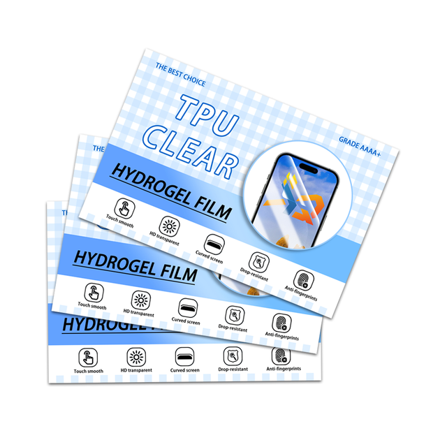 Wholesale Soft Grade AAA TPU Hydrogel Film Screen Protectors for Mobile Phones-Anti-Shock & Anti-Scratch 3D Radian 0.15mm Thick