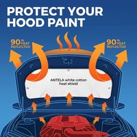 ANTELA Motor Kaputu Premium Beyaz Ses Yalıtım Köpüğü 15mm Kalınlıkta 3 Yıl Garantili Araba İçin Isı Koruması