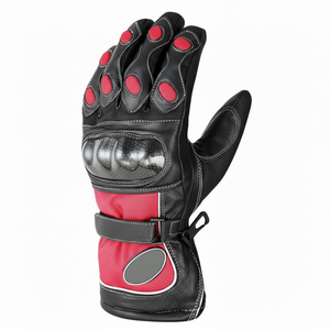 Gants d'équitation pour moto Gants de sécurité en cuir durables Protection des articulations Gants de moto imperméables Gants de moto - Product Image 1