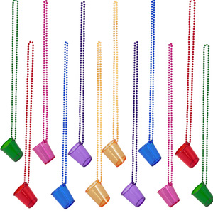 Collier de <span class=keywords><strong>verres</strong></span> à shot créatifs en forme de chaîne de perles, avec logo personnalisé, accessoires de jeu, en plastique, pour adultes, pour fêtes d'intérieur, Halloween et anniversaires, produit phare - Product Image 2