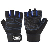 Guantes Deportivos de Medio Dedo para Hombre y Mujer, Protección de Muñeca, Antideslizantes, para Levantamiento de Pesas, Ciclismo, Barra Horizontal, Entrenamiento