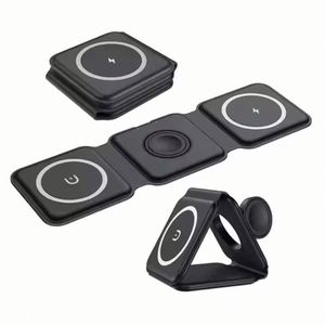 New Arrivals 3 in 1 Foldable 15w <b>Wireless</b> Smart Phone Charger Magnetic <b>Wireless</b> Chargers for Android All Smart Phones - Product Image 2