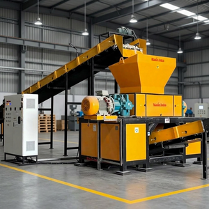 Machine de broyage de déchets MSW la plus vendue, à double arbre, électrique, semi-automatique, capacité supérieure à 5000 kg/h, pour le broyage du plastique - Product Image 1