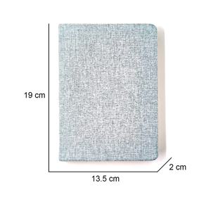 Journal de couture en fil A5 à couverture rigide en tissu d'affaires avec patch croisé floral rose pour cadeau de notes quotidiennes - Product Image 5