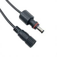 Câble de raccordement mâle-femelle étanche IP65 avec conducteur en cuivre 5,5x2,1 mm DC, à visser, pour éclairage LED extérieur