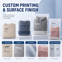 Sac zip-lock mat givré transparent personnalisé avec logo emballage de marque de vêtement en plastique pour chaussures et chaussettes sac à fermeture éclair