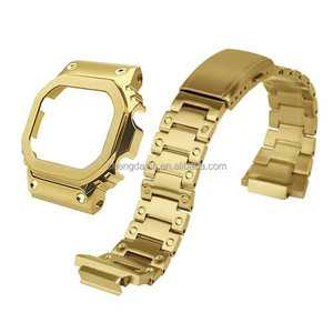 Kit de modification <span class=keywords><strong>5600</strong></span> : Bracelet de montre connectée de luxe en acier inoxydable avec boîtier et pièces de montre - Product Image 4