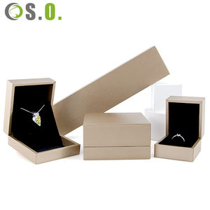 Boîte à bijoux en papier imitation cuir de haute qualité, vente en gros, pour mariage, cadeau personnalisé - Product Image 1