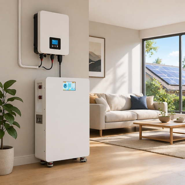 TNE 51.2V 314Ah Lithium for Battery LiFePO4 16kWh Solar Inverter Home Energy Storage System with Vertical Floor Stand