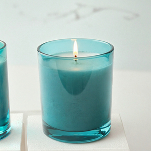 BEST Lcglass Custom Scented Glass Candle Jar Clear Letterpress Printed <b>Candlestick</b> <b>Holder</b> for Home Decoration Christmas Easter - Product Image 3