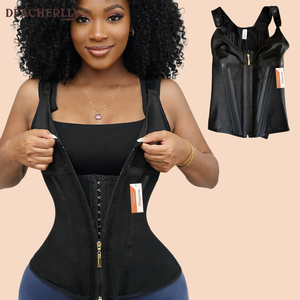 Corset amincissant colombien avec fermeture éclair et crochets <span class=keywords><strong>pour</strong></span> le soutien post-partum et la perte de poids en salle de sport - Product Image 1