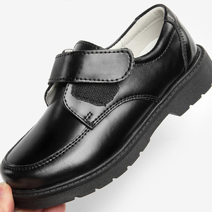 รองเท้าหนังแท้เด็กผู้ชายสำหรับฤดูใบไม้ร่วง รองเท้าหนังนักเรียนแบบติดตีนตุ๊กแก รองเท้าสำหรับการแสดงของนักเรียน - Product Image 2