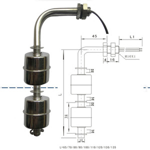 KOLAS FAST-47LP-F30 Side-mounted Stainless Steel Reed <b>Switch</b> Float Ball Float <b>Switch</b> Industrial Liquid Level <b>Sensor</b> Guangdong - Product Image 2