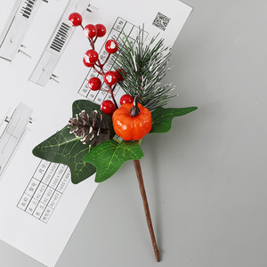 Nhân Tạo <span class=keywords><strong>Red</strong></span> Berry Chọn Giả Berry Phun Chi Nhánh Giáng Sinh Berry Thân Cây Cành Cây Cành Cây - Product Image 6