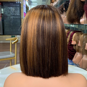 Peluca de Cabello Humano Vietnamita SDD Color Piano de 8 Pulgadas, Estilo Bob Liso, con Cierre de Encaje 4*4 - Product Image 3
