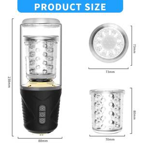 Juguetes de Masturbación Masculina, Muestras Gratis, Pistón Automático Telescópico, Vagina Real, Masturbador Masculino - Product Image 2