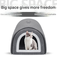 Lit-caverne chauffant USB pour chat, en velours arctique, maison thermique pour chien, Cama Gato Calefactora Cueva Mascota
