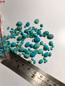 Natural Arizona Turquoise Oval & <b>Cushion</b> Cut Mix Shape Calibrated Size Gemstone for Jewelry Making - Product Image 2