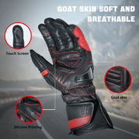 Gants de course en cuir de chèvre certifiés CE pour moto, simulateur de course et pilote automobile – Blanc, Vert, Noir