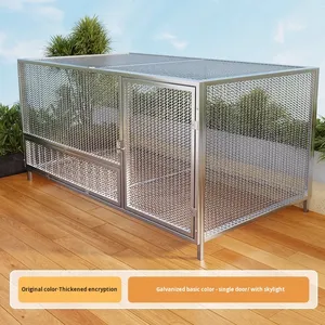 Outdoor Solid Galvanized Steel Eco-friendly Extra <b>Large</b> Pet Cage <b>Plastic</b> <b>Tray</b> Button Closure for Small Animals All Seasons Use - Product Image 6