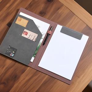 Customized leather magnetic <b>A4</b> multi-functional business document storage notebook - Product Image 3