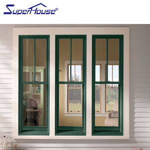 Hurricane Impact Fenêtre suspendue simple Cadre en aluminium personnalisé Offre Spéciale de Floride et des Caraïbes fenêtre coulissante verticale avec filet volant - Product Image 3