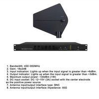 Amplificateur de signal UHF 450-950 MHz, répartiteur d'antenne, combinateur IEM quatre canaux pour systèmes d'émetteurs de monitoring intra-auriculaire