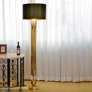 Décor à la maison 2025 lampadaire moderne Art Designer lampadaire pour salon chambre 60W noir <span class=keywords><strong>Techno</strong></span> métal laiton longueur de sol lampe - Product Image 1