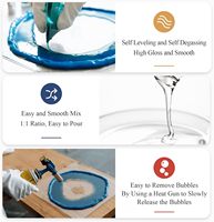 Kit gallon résine époxy AB transparente et durcisseur pour bricolage (kit résine époxy 1:1) vente en gros en usine