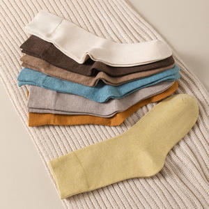 Kadın merinos yünü karışımı yaz sonbahar çorap doğal antibakteriyel özellikleri ile hafif nem esneklik çorap ekip çorap - Product Image 3