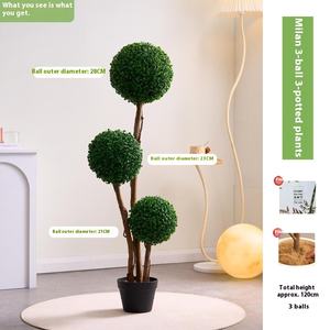 YIMUSTE Arbre <span class=keywords><strong>artificiel</strong></span> Milan haut de gamme, résistant aux UV, écologique, ignifuge, simulation multi-boules, plante verte bionique - Product Image 6