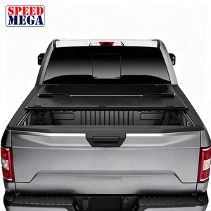 Flush Mount Hard Tri-Fold Tonneau Cover for Ford F-150 5.5ft, <b>Low</b> Profile Aluminum <b>Bed</b> Cover Waterproof, Rack Compatible - Product Image 1
