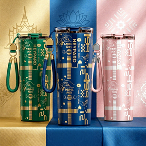 Nouveau Gobelet Isotherme en Acier Inoxydable Écologique, Réutilisable, Isolation Sous Vide 24h, Design Personnalisé, Vente Chaude Directe Usine OEM - Product Image 1