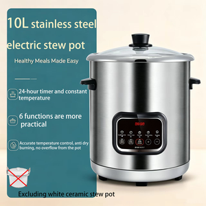 Marmite Électrique Commerciale Entièrement Automatique Haute Puissance <span class=keywords><strong>10</strong></span> <span class=keywords><strong>Litres</strong></span> en Acier Inoxydable 304, Durable pour la Cuisson de Soupes et de Congé - Product Image 1