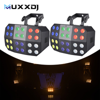 Projecteurs de scène Muxxdj Spider Wash 24*12W RGBWA+UV 6-en-1 LED avec contrôle DMX512 sans fil pour DJ, discothèques et mariages