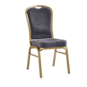 Vente en gros de chaises modernes pour hôtel, banquets, mariage, métal doré, aluminium, empilables pour hôtel, mariage - Product Image 1