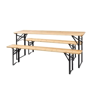 <span class=keywords><strong>Table</strong></span> <span class=keywords><strong>de</strong></span> bière pliante en bois imperméable <span class=keywords><strong>de</strong></span> 150 cm, 180 cm, 220 cm pour extérieur, <span class=keywords><strong>jardin</strong></span>, cour, avec chaises à tréteaux pour salle à manger et entrée - Product Image 2