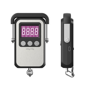 SNEDA USB Wiederaufladbare Digitale Handwaage aus Edelstahl 304, Tragbare Elektronische Waage für Zuhause, Versand, Angeln und Reisen - Product Image 1