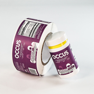 Waterproof Oil Proof Vinyl Roll Bottle Labels for Nutraceuticals | ISO 9001 Certified Custom Factory in Guangdong - Product Image 1