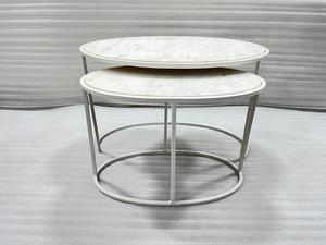 Designer <b>Nesting</b> <b>Coffee</b> <b>Table</b> <b>Set</b> for Modern Living Room Home Furniture Space Saving Accent <b>Tables</b> for Apartment Villa Hotel - Product Image 3