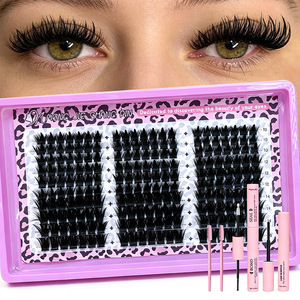 210 bouquets de cils naturels, denses et bouclés, ensemble de cils individuels segmentés pour un maquillage quotidien, de fêtes ou de bricolage. - Product Image 1
