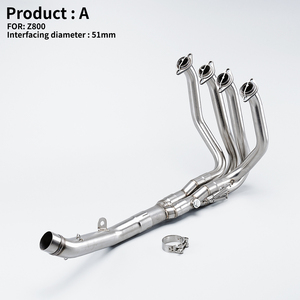 NlkHanm Kawasaki <span class=keywords><strong>Z750</strong></span> Z800 Système d'échappement complet Racing Slip Tube en acier inoxydable 51mm Neuf en boîte <span class=keywords><strong>Silencieux</strong></span> de moto Tuyau avant intermédiaire - Product Image 5