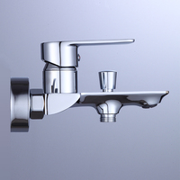 Robinets de bain et de douche à poignée unique en alliage de zinc modernes et élégants de l'ue Robinet de salle de bain économique Robinet en céramique Robinets de lavage polis
