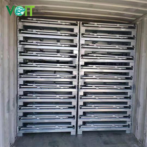 Almacén industrial apilable plegable almacenamiento metal acero palé caja para caucho - Product Image 6