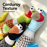 Jouet à mâcher interactif en peluche de coton écologique pour chien et chat, design poulet qui couine, pour le nettoyage des dents, nouveauté de dessin animé