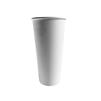 Gobelet en papier jetable en pâte vierge, biodégradable, écologique, isolé pour boissons chaudes et froides (café, thé, etc.) 4oz-22oz