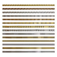 Carrelage en céramique à bordure dorée et argentée 40x600 10x600