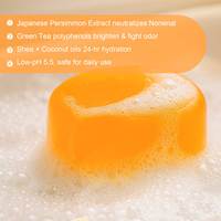 Persimmon Zuiverende Deodoriserende Zeepstuk 100G Massief Aluminiumvrij Parabenenvrij Sulfaatvrij Voor Antioxidant Glow Lichaamsvoetenverzorging